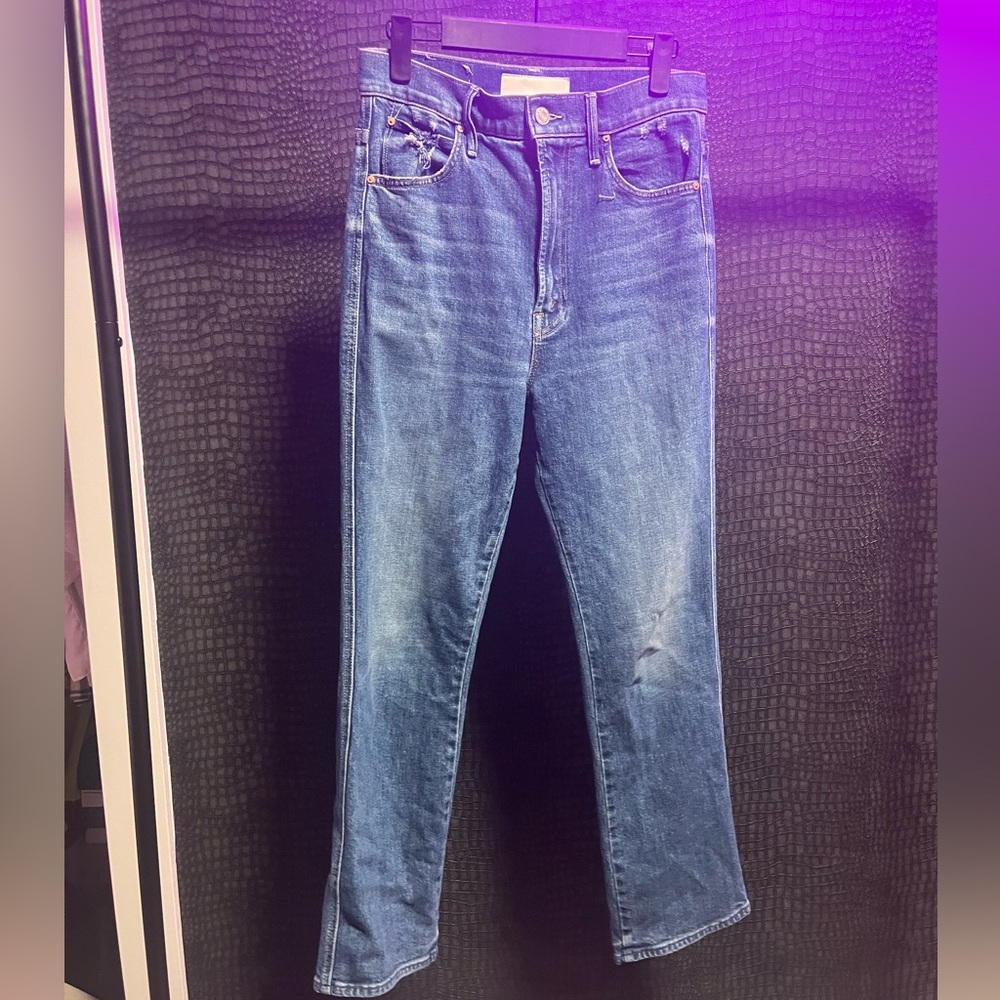 High Waisted Smokin Double Ankle in broken Record